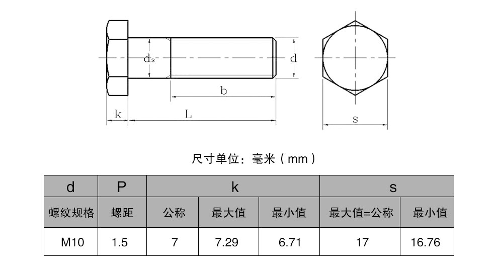 不锈钢全牙螺栓 GB30 M10*45-201-海螺丝商城